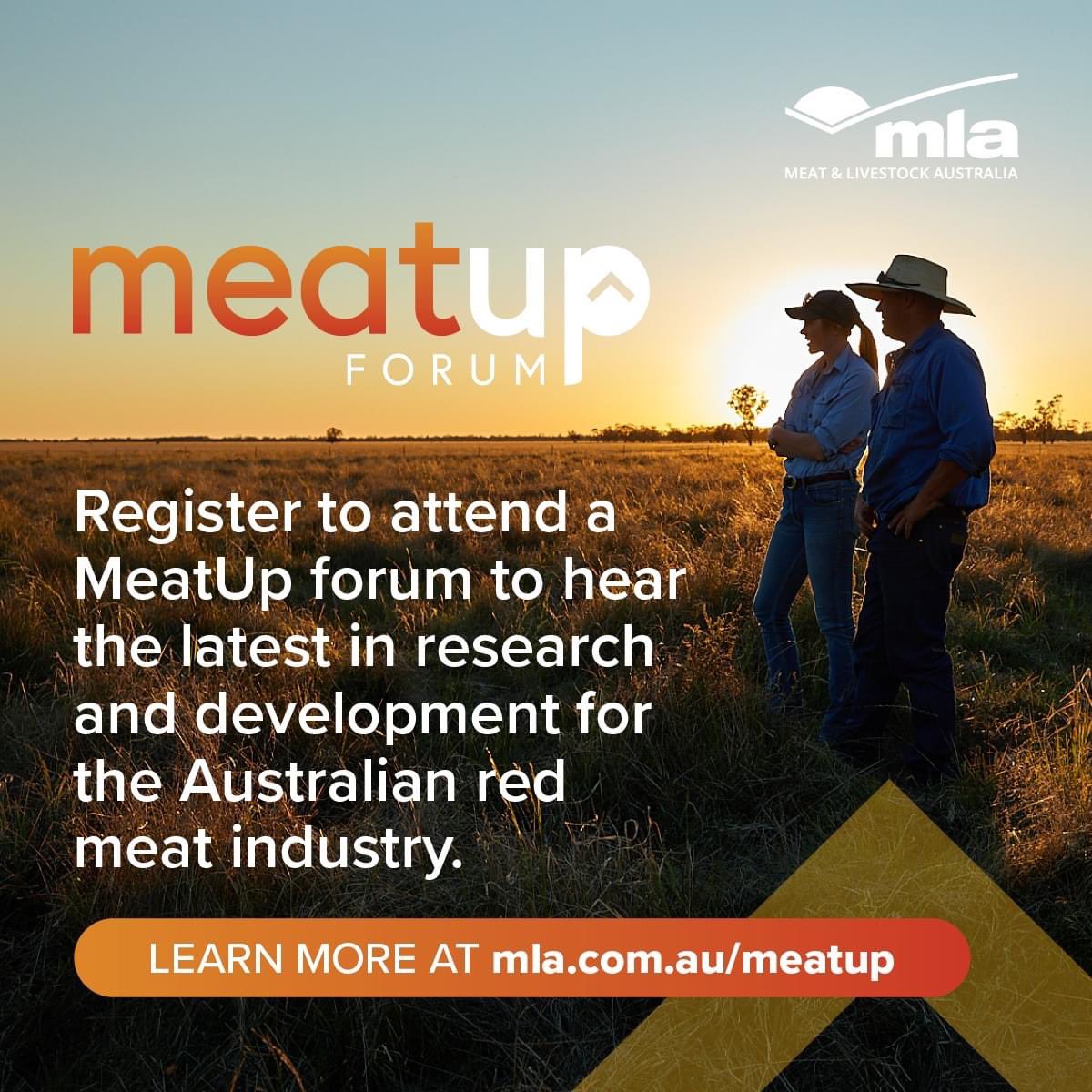 AWIExtensionNSW's tweet photo. Secure your seat at the upcoming MLA MeatUp forum in Cowra on Thursday 10 August 2023.

*Hear from and network with leading producers, industry representatives, advisors and researchers.
*Gain access to tools and programs relevant to your business.

https://t.co/6AUB1HvsMI https://t.co/sqPEppDiOG