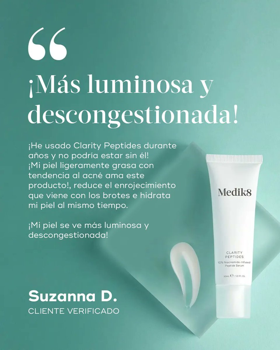 Medik8Mexico's tweet photo. Nos emocionamos con sus comentarios😊

No confíes en nuestra palabra... te compartimos lo que dicen nuestros clientes acerca de nuestros productos destacados para combatir los brotes.
.
.
.
#Medik8Skincare #BlemishTreatment #SkinPositivity #BeautifulSkinForLife #CSAPhilosophy https://t.co/6vhsS6Q0lW