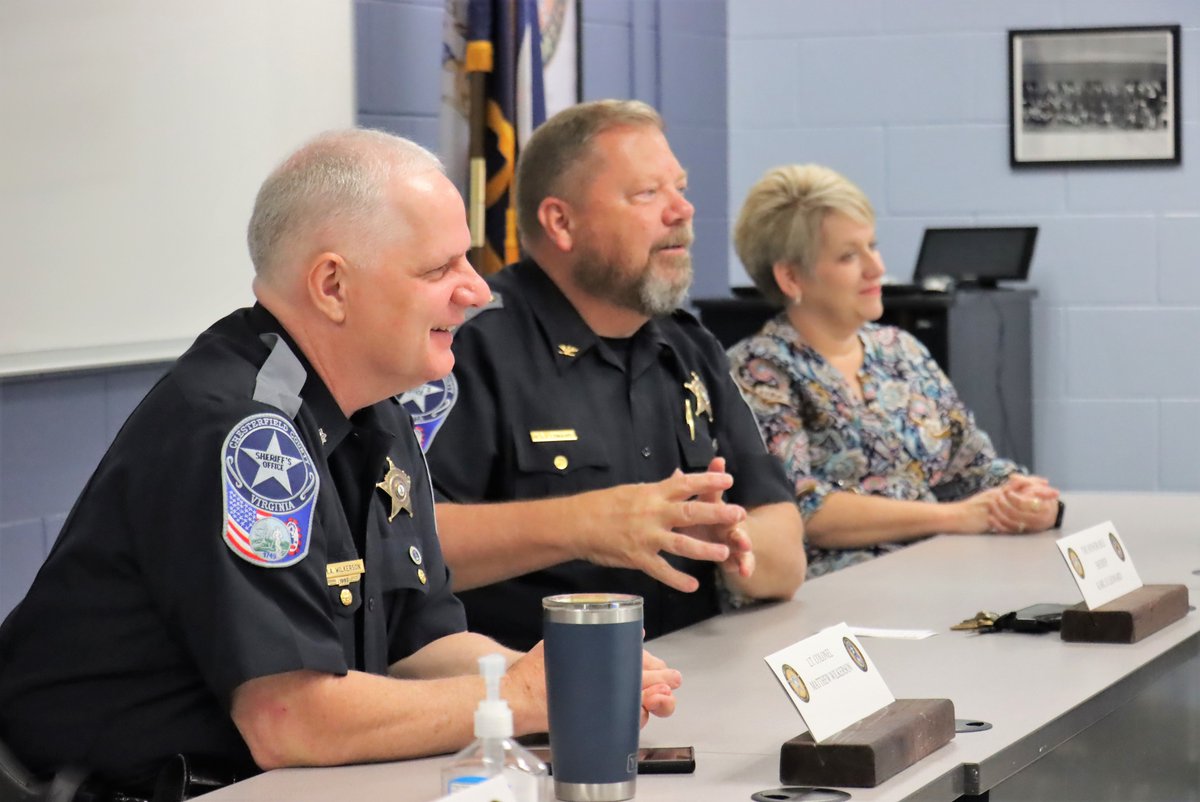 CCSOVA's tweet image. Today the 38th Basic Academy started their morning with introductions from Sheriff Leonard and his command staff. They discussed their expectations with the recruits and gave them a chance to talk about themselves and their goals for the future. #basicacademy #training #csopride