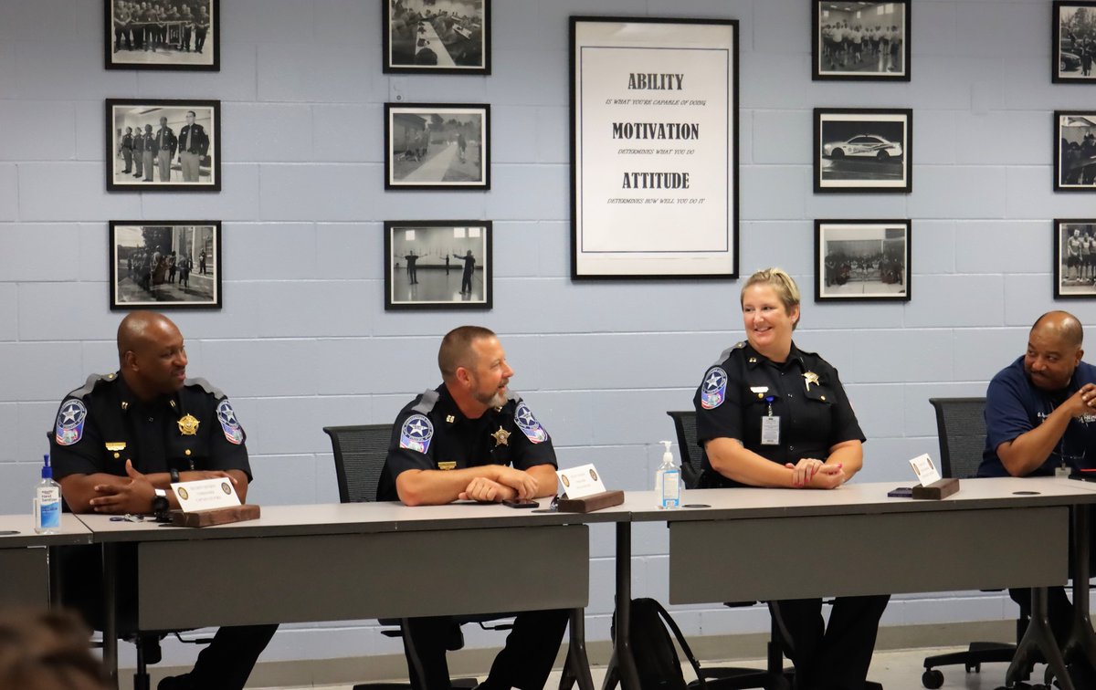 CCSOVA's tweet image. Today the 38th Basic Academy started their morning with introductions from Sheriff Leonard and his command staff. They discussed their expectations with the recruits and gave them a chance to talk about themselves and their goals for the future. #basicacademy #training #csopride
