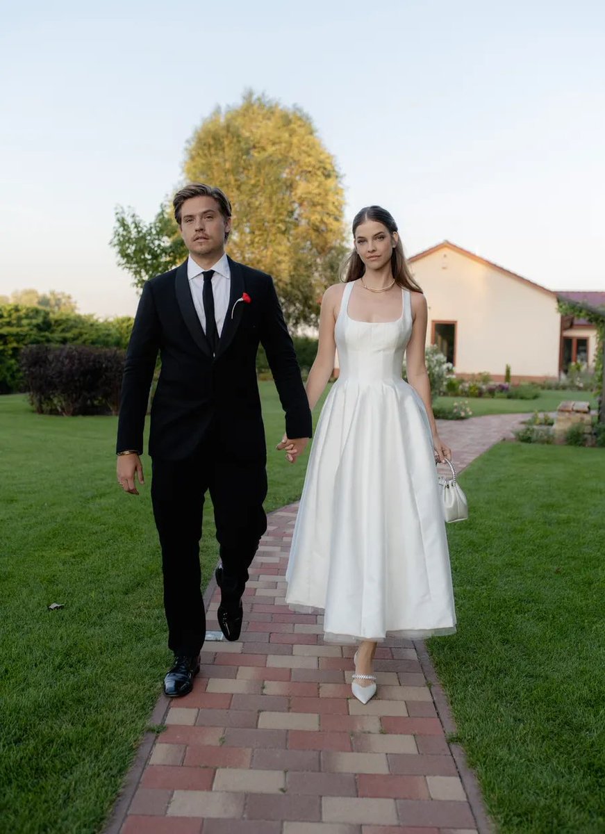 popcultureshub's tweet photo. Barbara Palvin and Dylan Sprouse for Vogue wedding. https://t.co/ENJfn36RE8