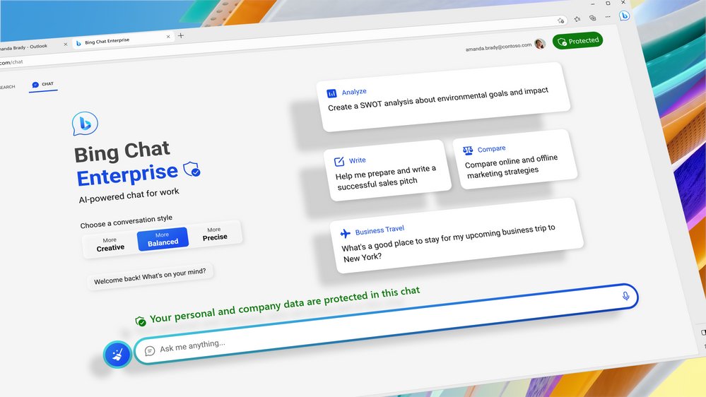 Bing Chat Enterprise FAQ - bit.ly/3XZFQZN

#Microsoft #Bing #BingChatEnterprise #Microsoft365 #Windows #Windows11
