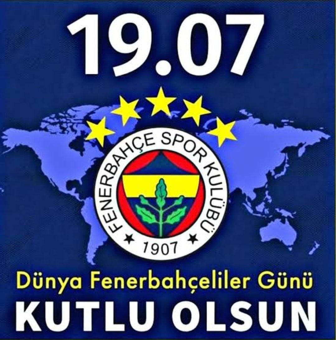 Kadıköy'de omuz omuza daha da yüksek sesle 
'En Büyüksün Fenerbahçe' demeye hazırlanın 
Dünya Fenerbahçe'liler Günü Kutlu Olsun
💙💛💙💛💙💛💙💛💙💛💙💛
⭐⭐⭐⭐⭐💙💛⭐⭐⭐⭐⭐
#19Temmuz #1907Fenerbahçe #DünyaFenerbahçelilerGünü #BizFenerbahçeliyiz #DaimaFener