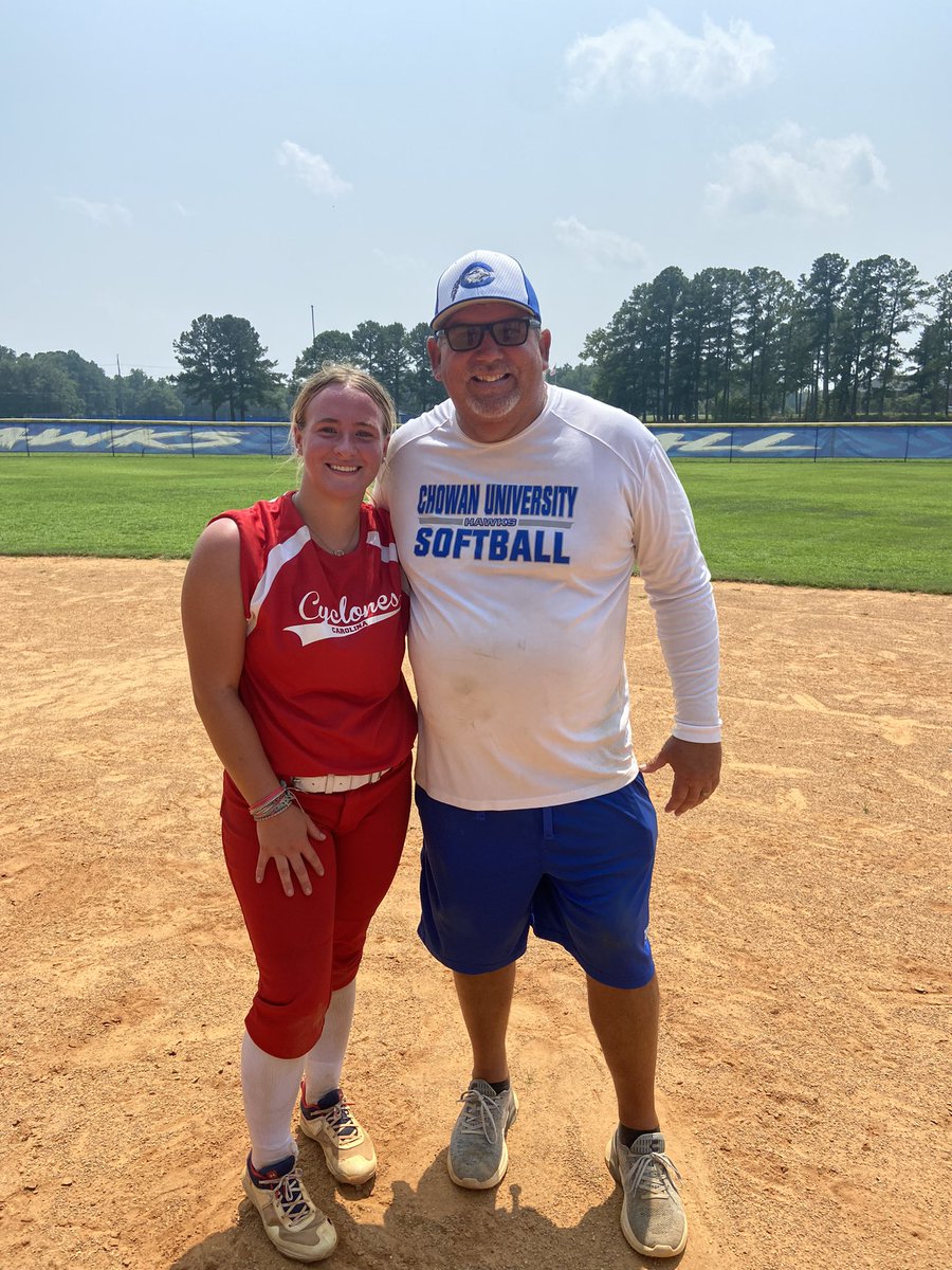 I had a great time at the chowan camp with coach Bailey .  Thank you for teaching me a lot of new stuff today and I can’t wait to go back !!