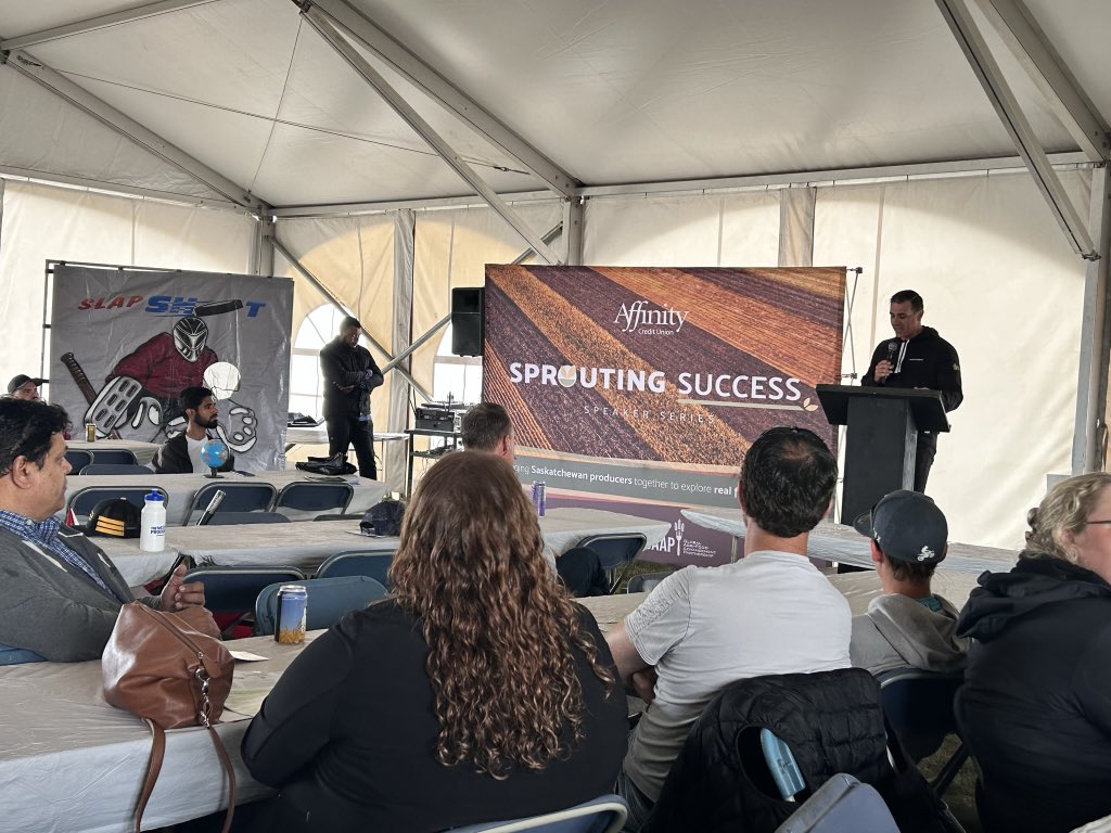 agwestbio's tweet photo. Shaun Haney of @realagriculture is our guest MC @ #SproutingSuccess @AginMotion on Innovation: has to create a return at the farm gate https://t.co/4WUOvvWaBw