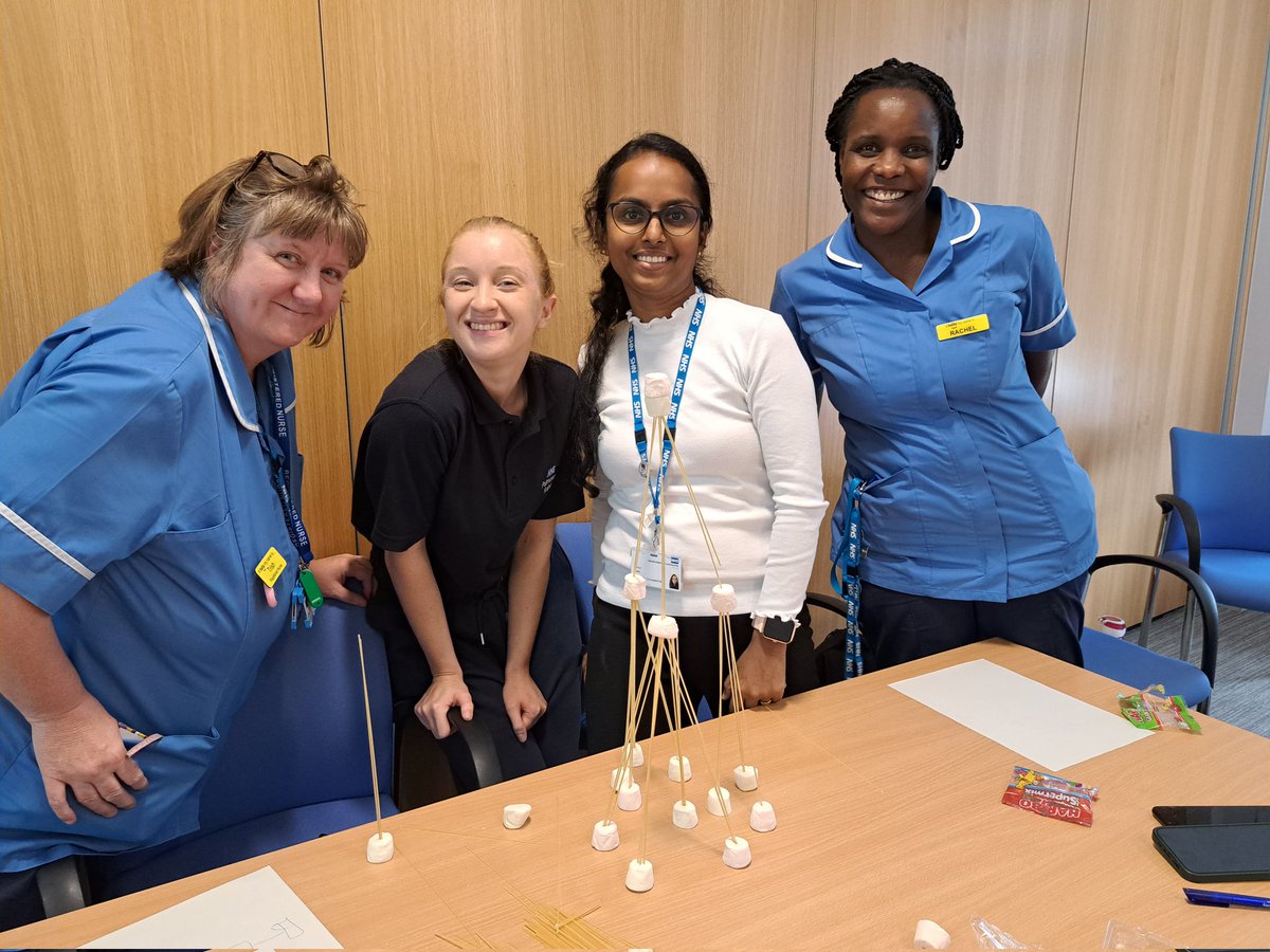 shalina_shah's tweet image. Another great #MakingThingsBetter session with cohort 2 of @HCTNHS&apos;s Preceptorship Programme. Nurses and AHPs working together to Make Things Better or in this case.. the tallest marshmallow spaghetti tower 😆
@sarah_GB80 #HCTPreceptorship
