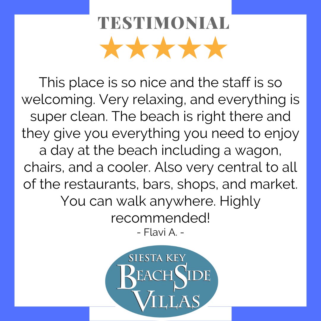 We are centrally located to everything amazing in Siesta Key! Book with us today.
💻 siestakeybeachsidevillas.com
📞 941-203-5985
#sarasota #siestakeyhotel #siestakeybeach #siestakey
