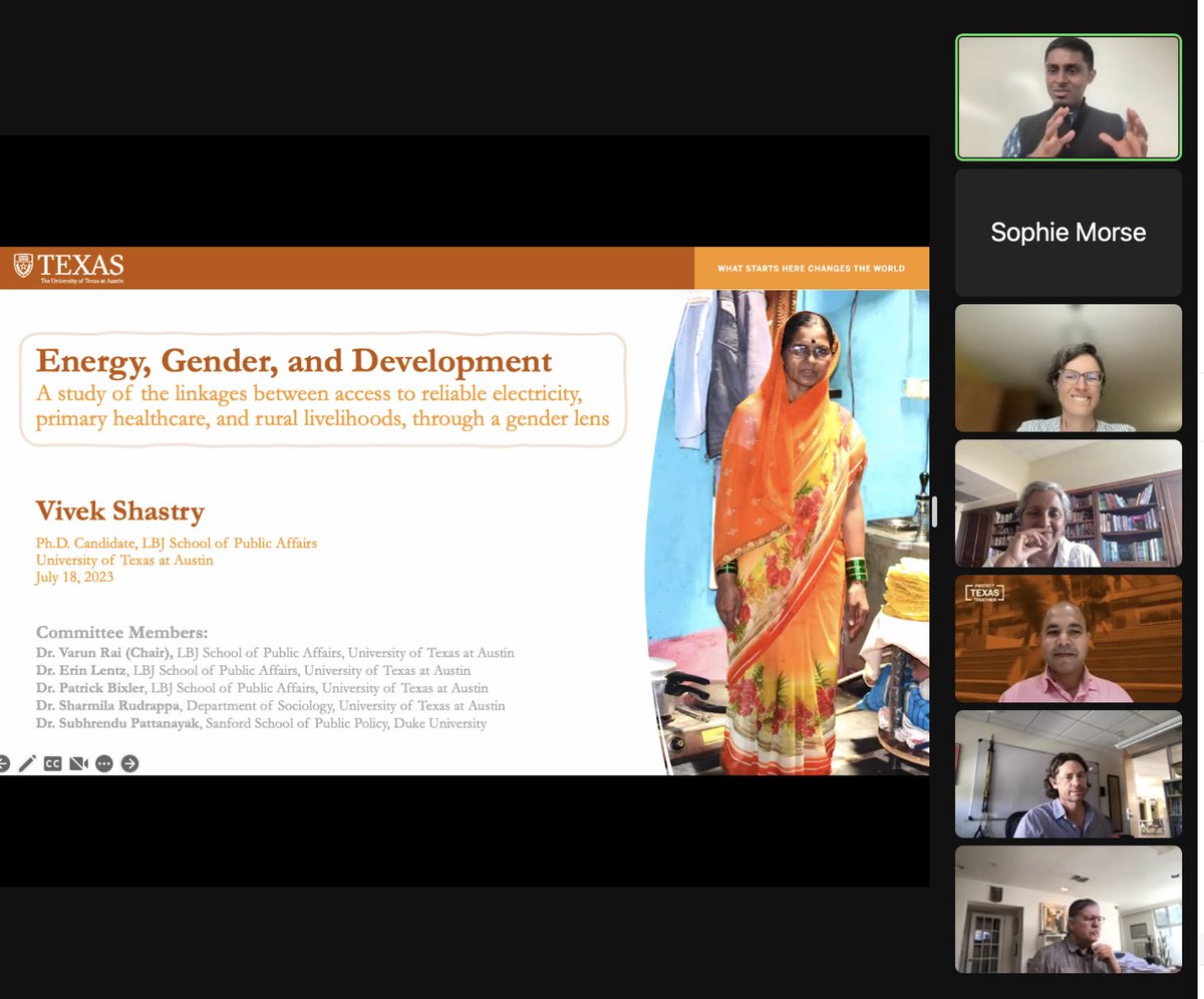 Sophie M. Morse, PhD (@smmorse15) on Twitter photo Today <a href="/svivekshastry/">Vivek Shastry</a> successfully defended his dissand became Dr. Shastry. I couldn't be more proud. His diss on India, at the nexus of energy, gender, and development, is timely & interesting. Proud of you and excited for what's to come!!! <a href="/TheLBJSchool/">The LBJ School</a> #WhatStartsHere Today <a href="/svivekshastry/">Vivek Shastry</a> successfully defended his dissand became Dr. Shastry. I couldn't be more proud. His diss on India, at the nexus of energy, gender, and development, is timely & interesting. Proud of you and excited for what's to come!!! <a href="/TheLBJSchool/">The LBJ School</a> #WhatStartsHere
