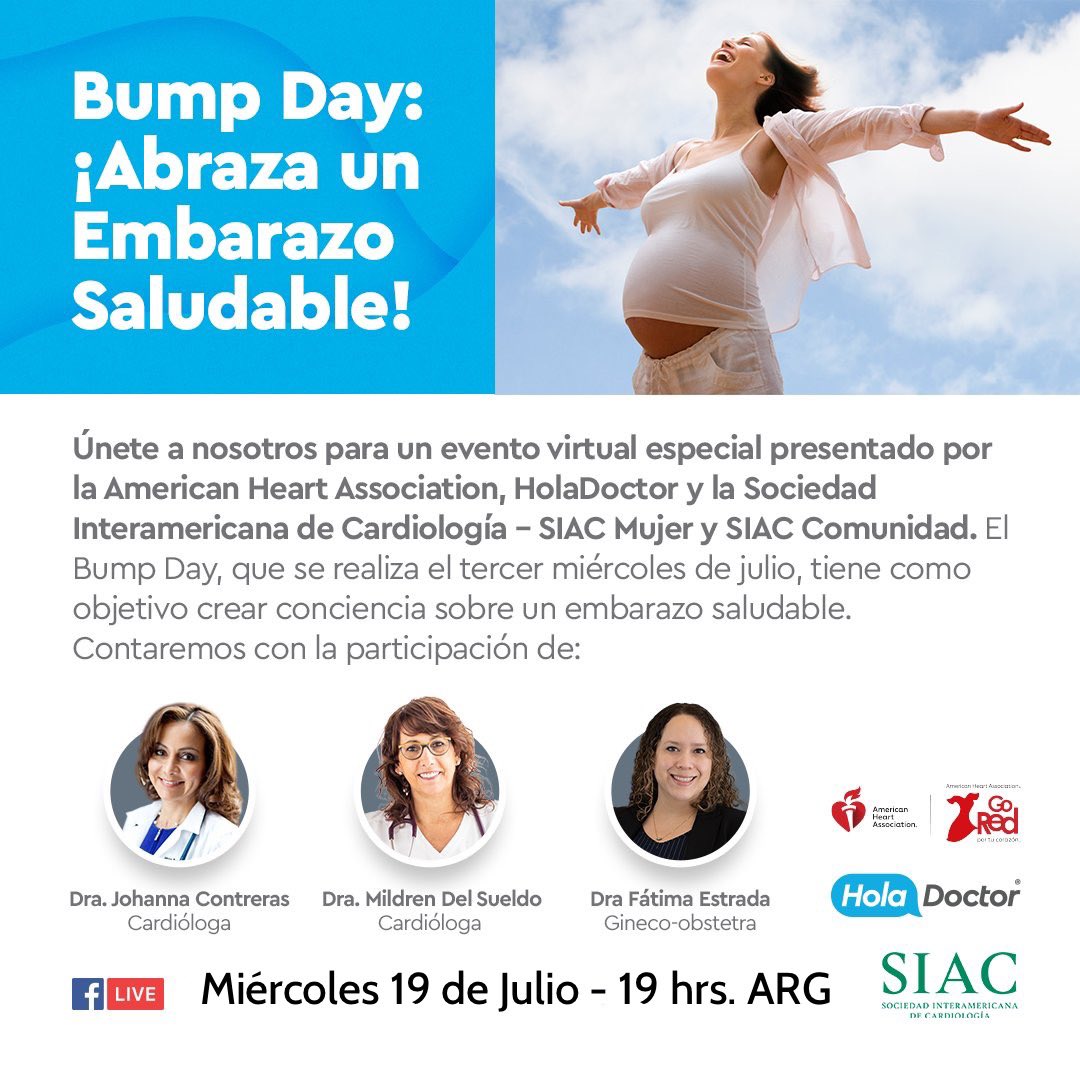 Mañana Miércoles 19/7, te invitamos a sumarte al “BumpDay” o “Corazón de Mamá”, edición 2023. 👉🕖 19hs ARG por #FacebookBookLive (evento virtual) 👉 Confirmá tu asistencia ingresando a facebook.com/events/1696629… #BumpDay #mujer #embarazo