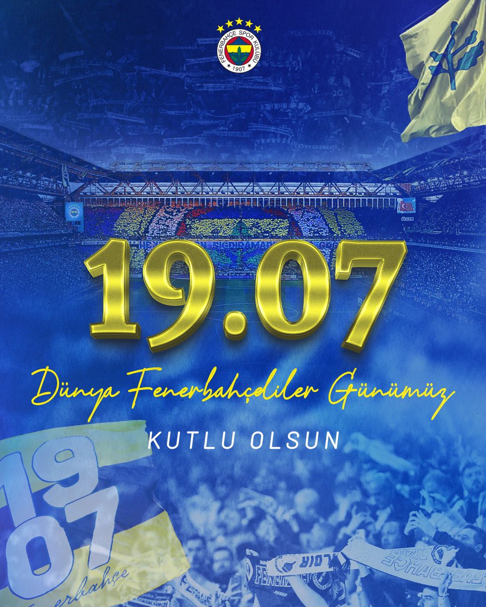 19.07 Dünya FENERBAHÇELİLER Günümüz Kutlu olsun 💛💙 #DünyaFenerbahçelilerGünü