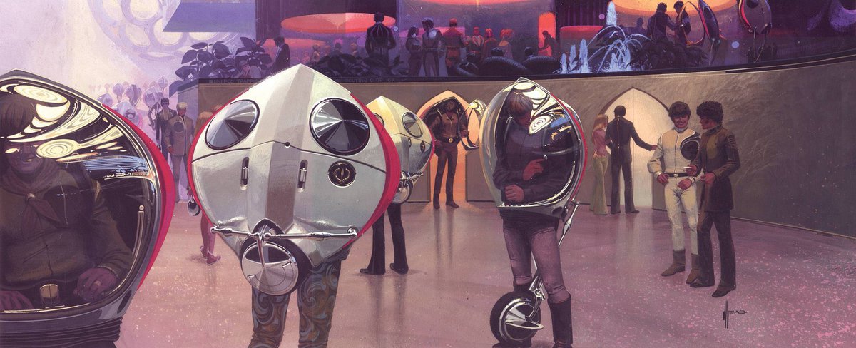 HumanoidHistory's tweet photo. The transport of tomorrow, illustrated by Syd Mead, born on this day in 1933. https://t.co/ObnwFRyw54