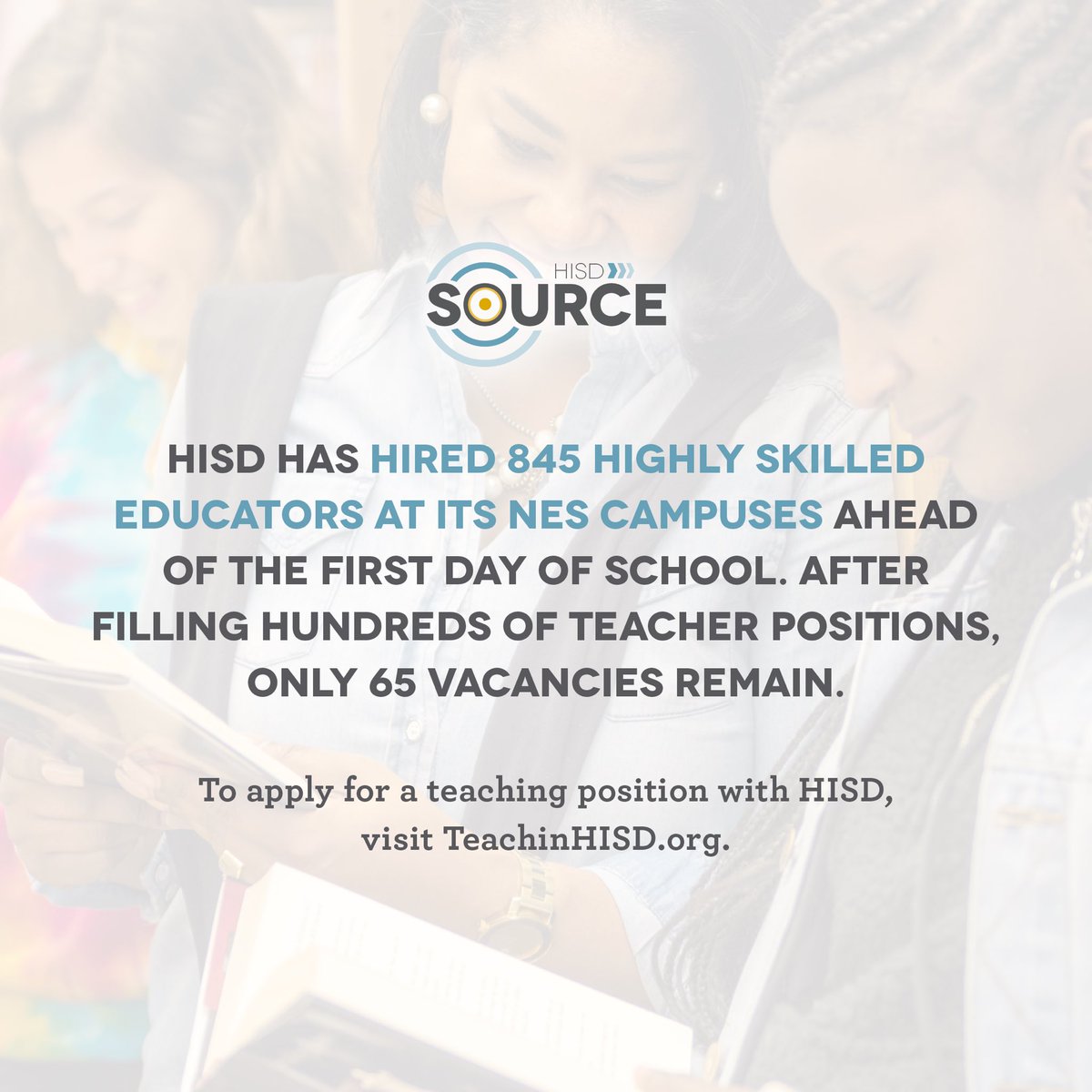 Houston ISD on Twitter "HISD has hired 845 highly skilled educators at