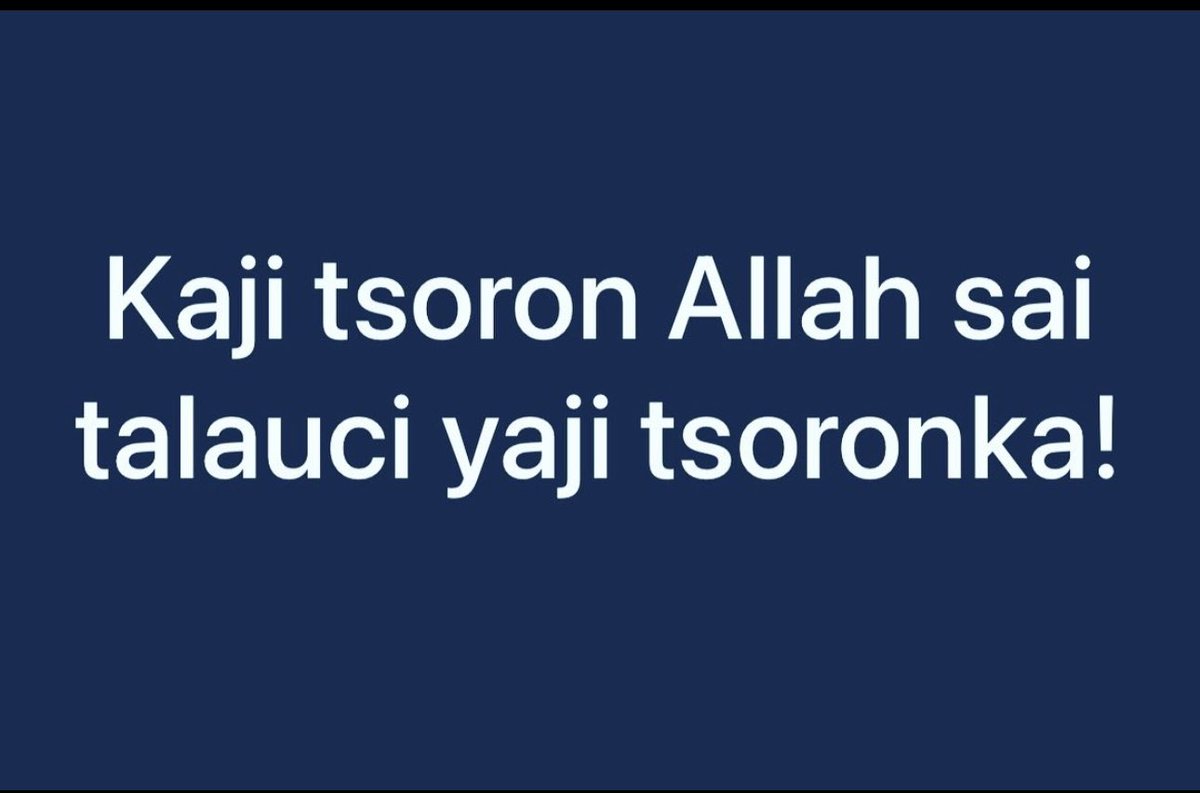 sarkinwaka_'s tweet photo. Ko an fahimceni kuwa?? https://t.co/uKkLEPDHPe