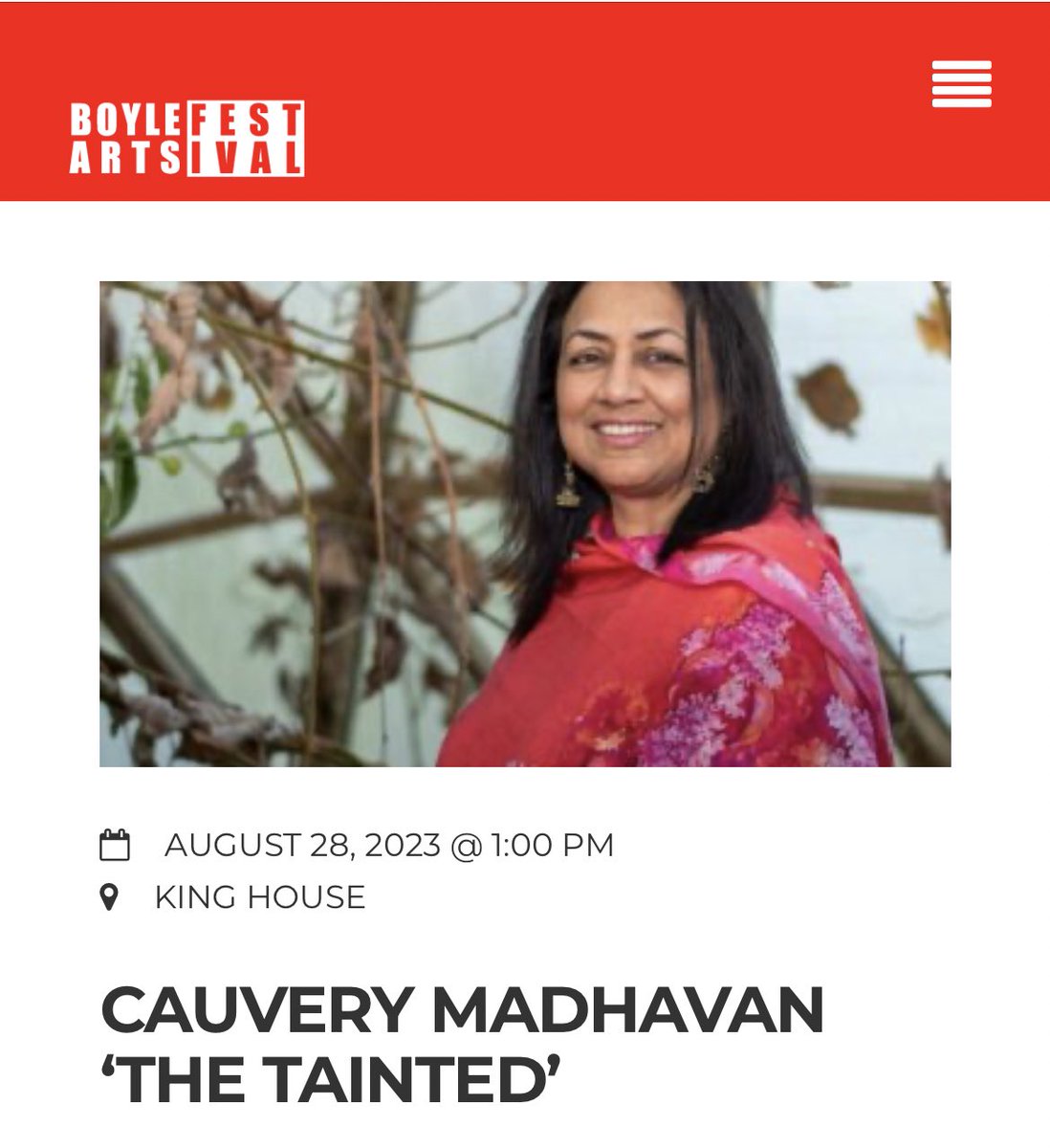 Cauvery Madhavan (@cauverymadhavan) on Twitter photo So excited to be taking part in <a href="/boyle_arts/">Boyle Arts Festival</a> 2023 Featuring Music, drama, comedy, spoken word, family events, workshops & exhibitions. You can book your tickets via boylearts.com now! 20th-29th July
<a href="/artscouncil_ie/">The Arts Council / An Chomhairle Ealaíon</a> <a href="/roscommonie/">Visit Roscommon</a> So excited to be taking part in <a href="/boyle_arts/">Boyle Arts Festival</a> 2023 Featuring Music, drama, comedy, spoken word, family events, workshops & exhibitions. You can book your tickets via boylearts.com now! 20th-29th July
<a href="/artscouncil_ie/">The Arts Council / An Chomhairle Ealaíon</a> <a href="/roscommonie/">Visit Roscommon</a>