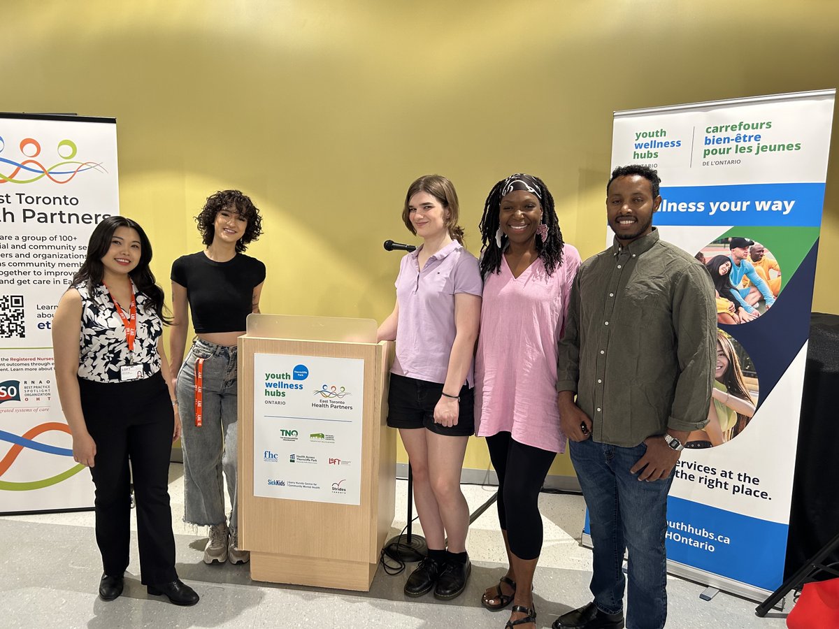 This morning, we celebrated the grand opening of the Thorncliffe Park Youth Wellness Hub with our partners! Thank you to our community &amp; health system partners for joining our teams &amp; local youth. We can’t wait to start offering services here tomorrow: ow.ly/kxz250PfGqx