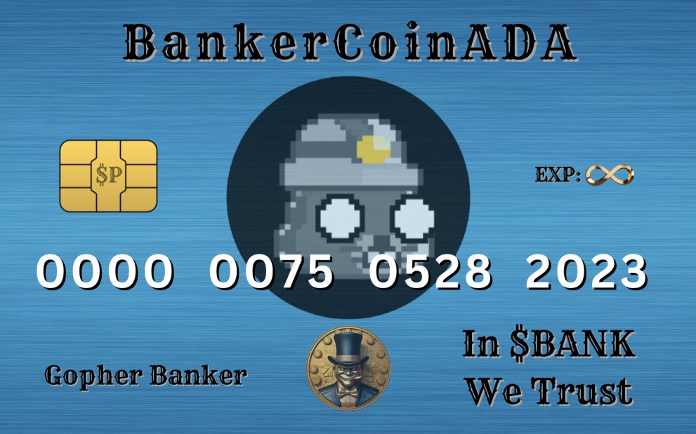 We are excited to see our $BANK cards in circulation soon🎩

Do you like the <a href="/GGMC_nft/">Gophers Mining Club</a> Partner Card?⛏️

We hear they like mining. What kind of benefits do you think these will have?👀

#NextGenCoin