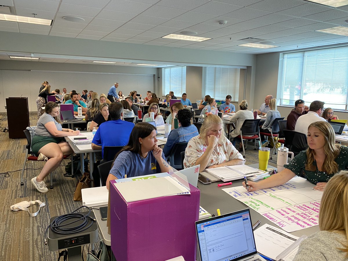 Connieteach's tweet image. High five to the room full of secondary PLC leaders who spent the past two days kicking off their year-long PLC Coaching Academy. #Learning&amp;amp;Leading #FHSDLearns @SolutionTree