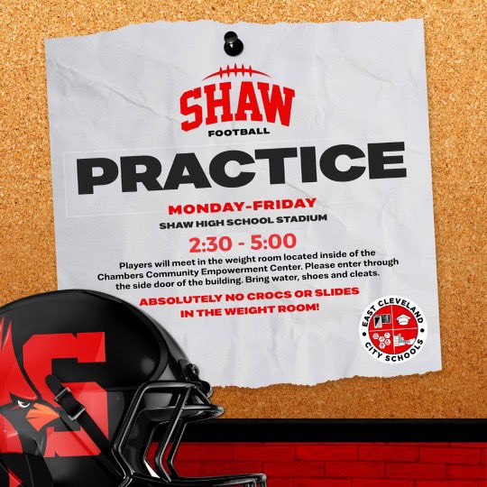 shawcardinalfb's tweet photo. We’re building something over this way! Come be a part of it!!!

#eastcleveland #shawhighschool #cleveland #shawcardz #eastclevelandfootball #clevelandfootball #football  #eastclevelandschools #shawfootball #cardinalfootball #shawhighschoolfootball https://t.co/FInARAB1fM