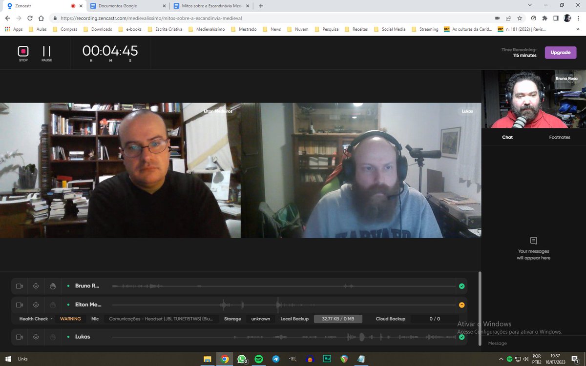 Gravando Medievalissimo com o <a href="/lukasgrzy/">Lukas Grzybowski</a> e o <a href="/Eosmedeiros/">Elton O. S. Medeiros</a>