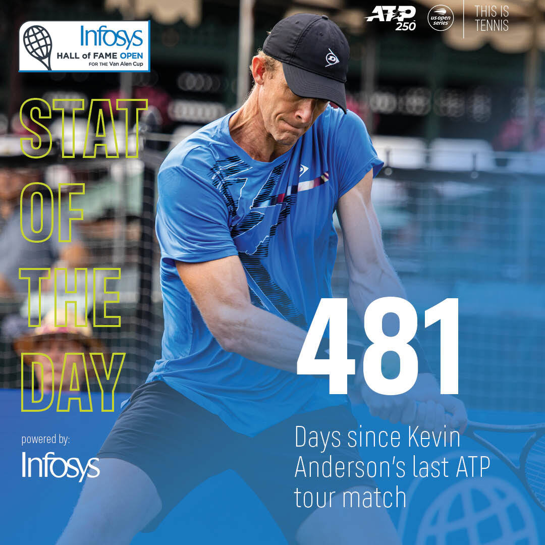 TennisHalloFame's tweet image. Too many days in between 😁 Happy to have you back in action, @KAndersonATP 

#InfosysHallofFameOpen | #ITHFwithInfosys