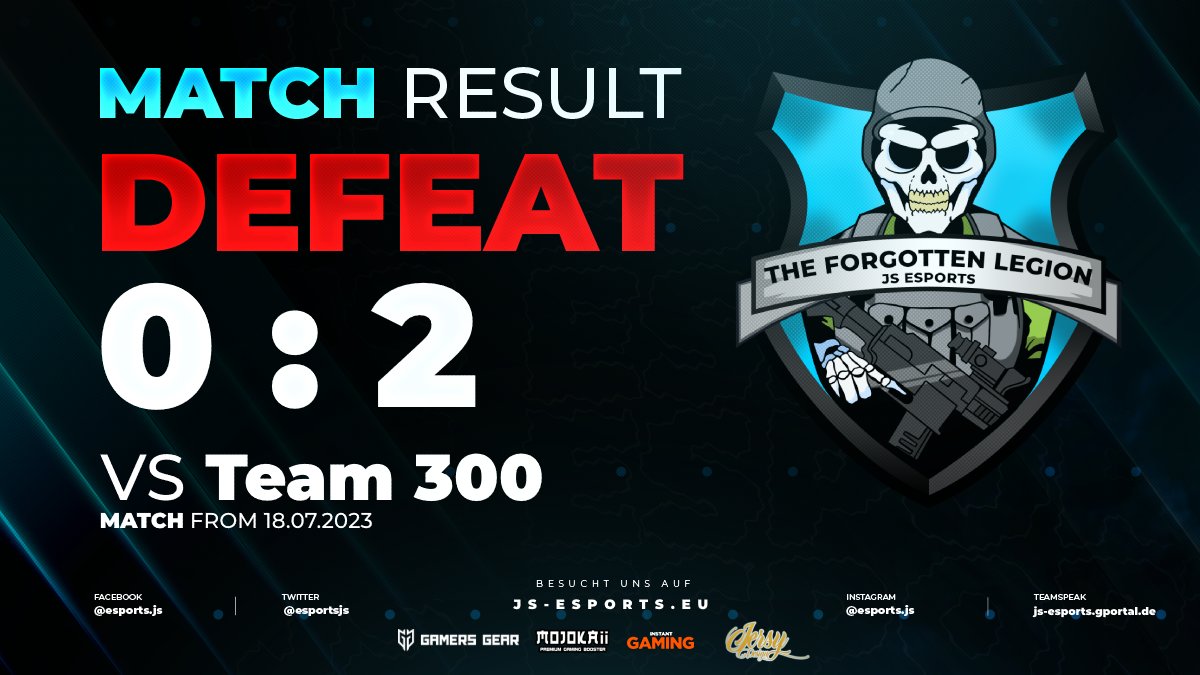 EsportsJs's tweet photo. Tough match, within the @DeSBLR6 Ultimate League 😤

 We will strike back ✊

#jsesports #desbl #RainbowSixSiege #ps5 https://t.co/R6bteNtGy9