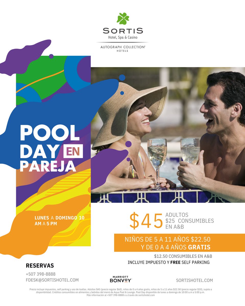 Disfruta de un día diferente y relajante en nuestra increíble Pool 🌊🌴☀️

Acompañado de tu persona favorita, música, comida y bebidas ✨😍🍸

📲Reservas: 398-8888

 ¡Te esperamos!

📍Nivel P/S del Sortis Hotel, Spa &amp; Casino.
#Sortishotel #SortisExperience