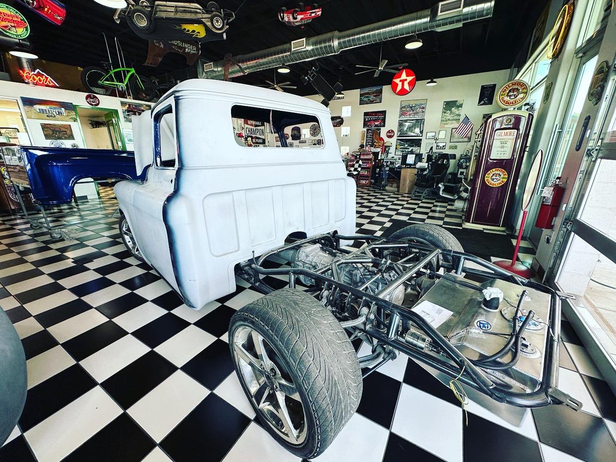A different kind of feeling blue🌀

You may have seen this 55’ Chevy truck posted about in the past, it’s come a long way since then. 
Only some minor electrical work is needed before we finish painting it.🌀

#santanhotrods #santanautobody #queencreek #familyowned