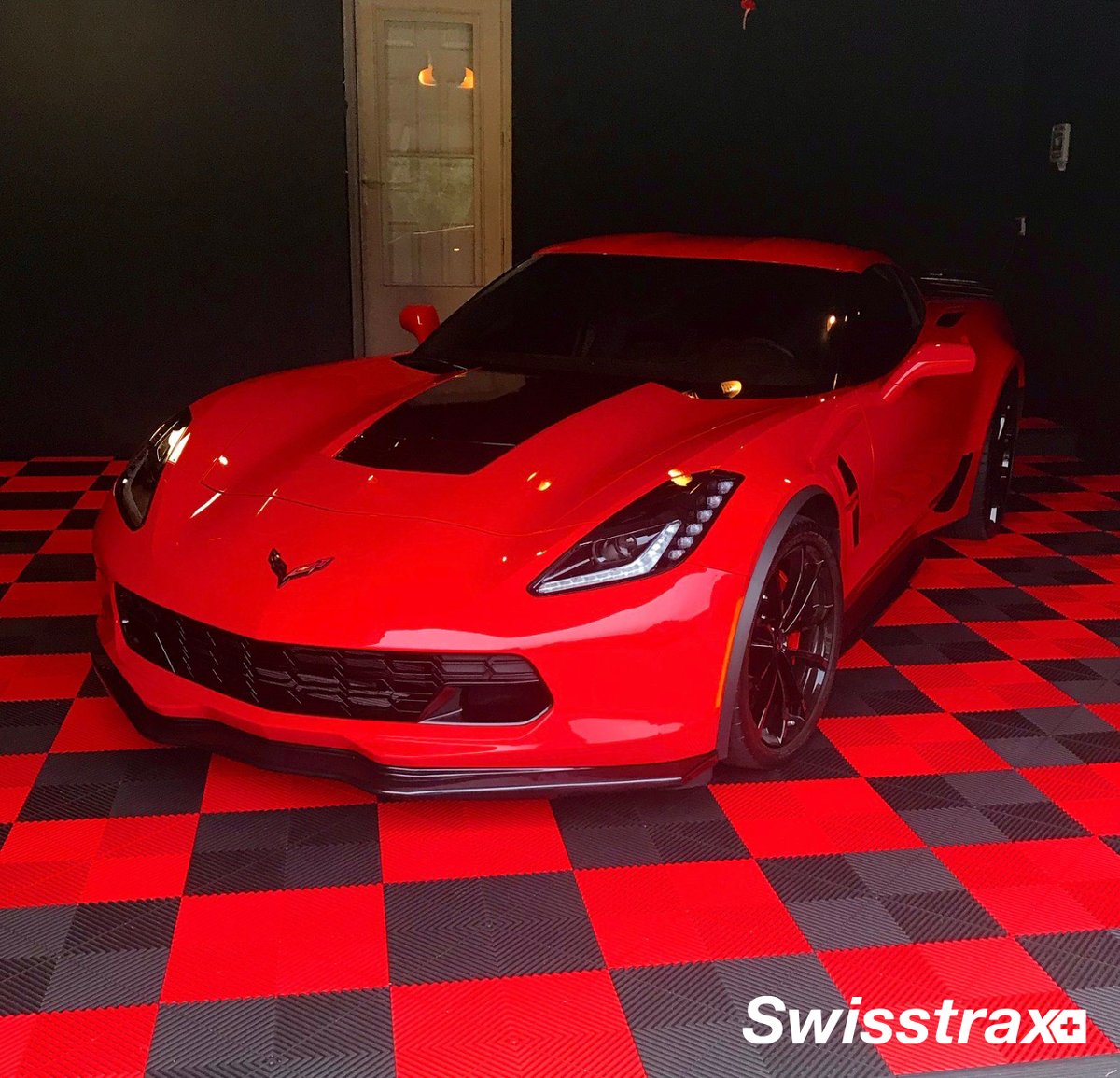 Swisstrax's tweet photo. Who wouldn't want to match their floor to their car? With a wide selection of colors to choose from the possibilities are endless. 

To view the Ribtrax Pro, click this link:https://t.co/a6q329L1aT 

 #garage #garagefloor #modularflooring #corvette #camero #garagelife https://t.co/gFZc6XaSHU
