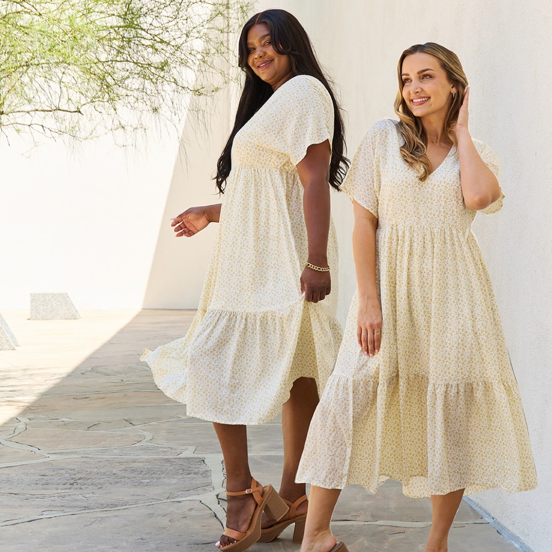 Cream-flowing dress to beat the heat!  Type 'dress' in the Search bar at kikicouture.com to see more styles! 

#KIKICOUTURE #FunFashion #trendingfashion #everysize #summerready #feelingsummer #summerfashion #summerlooks #dresses #foreverywoman #ootd