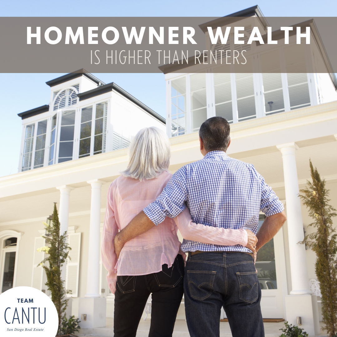 Homeowner Wealth💰⤴️ Higher Than Renter Wealth 

N.A.R.  found that from 2013 - 2023 homeowners have earned more than $100,000 in equity &amp; shows homeowners have wealth 40x HIGHER than renters. t.ly/8YWCn

#TeamCantu #SanDiegoRealEstate #AllisonJamesEstatesandHomes