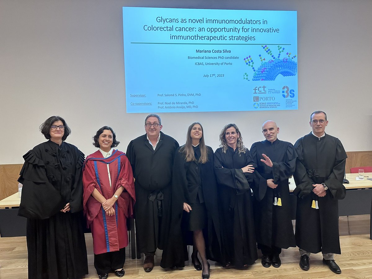 Congratulations @Mar_csilva for this major achievement and for the successful PhDviva👩🏻‍🎓#glycotime @i3S_UPorto A great discussion about the role of glycans in cancer immuno-editing !!