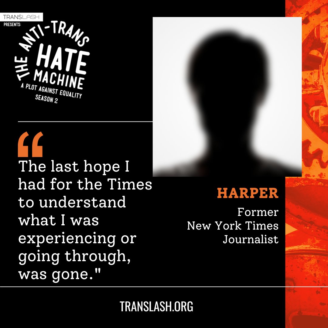 translashmedia's tweet photo. 🚨 Listen to Harper, a Former New York Times Journalist, in The #AntiTransHateMachine Season 2 Episode 5 "Capturing The New York Times." #TransTwitter #NewYorkTimes
🔗 https://t.co/qBTW1z0o6q https://t.co/7ty2H0pXP1