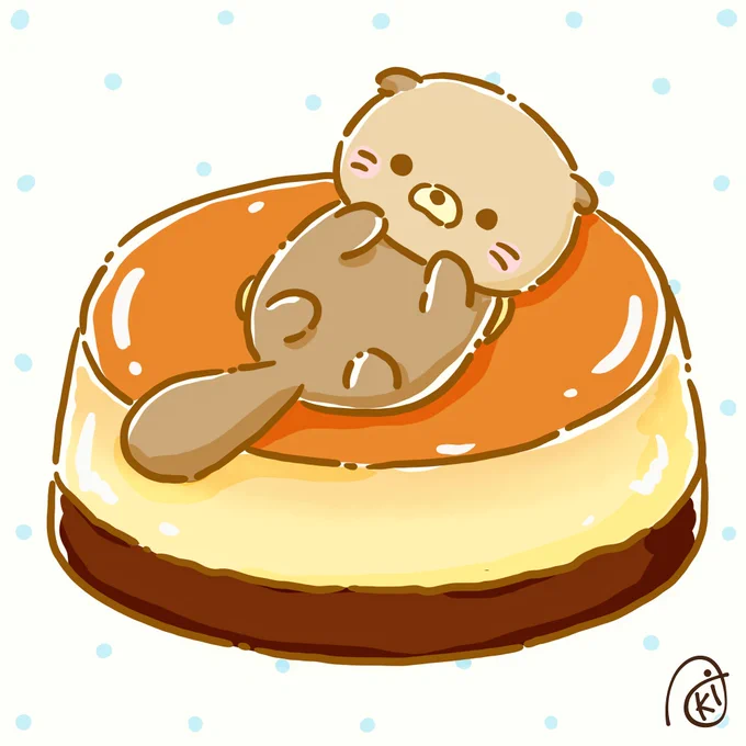 プヂン!#イラスト #お絵描き #ラッコ 