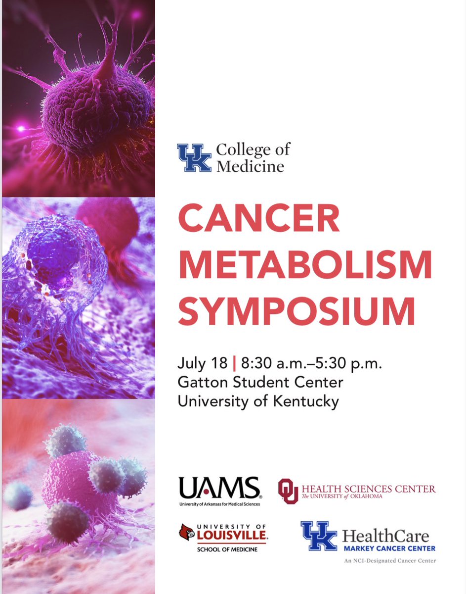 I had the honor and pleasure of presenting our research at the University of Kentucky College - Cancer Metabolism Symposium today.