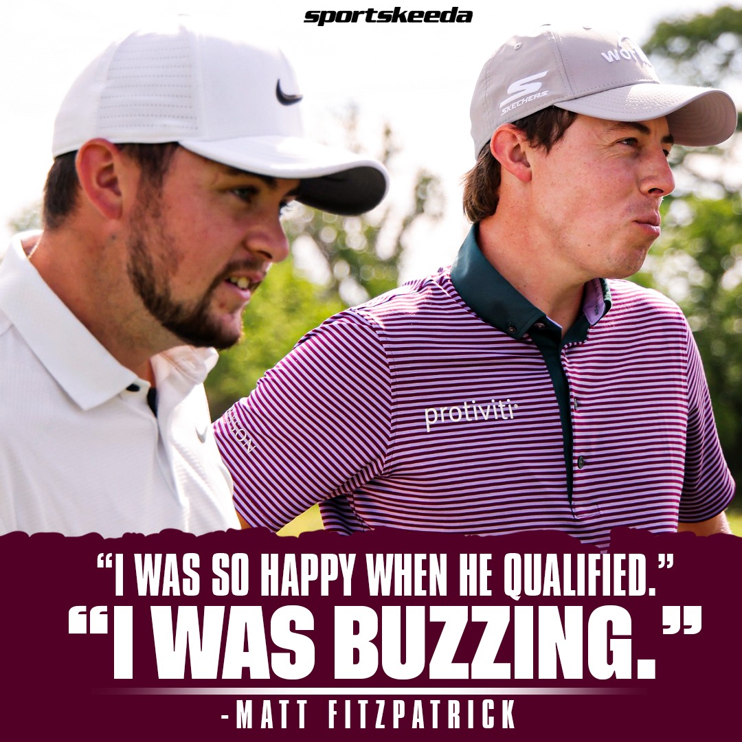 SportskeedaG's tweet image. Fitzpatrick brothers finally share the same stage at The Open Championship. ⛳

#MattFitzpatrick #AlexFitzPatrick #TheOpen