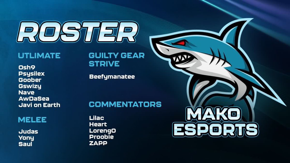 Mako_Esport's tweet photo. We would like to formally announce our kickoff roster for the team! Congrats to everyone that has made it on board we are excited for the future! https://t.co/mQhiLz0eT1