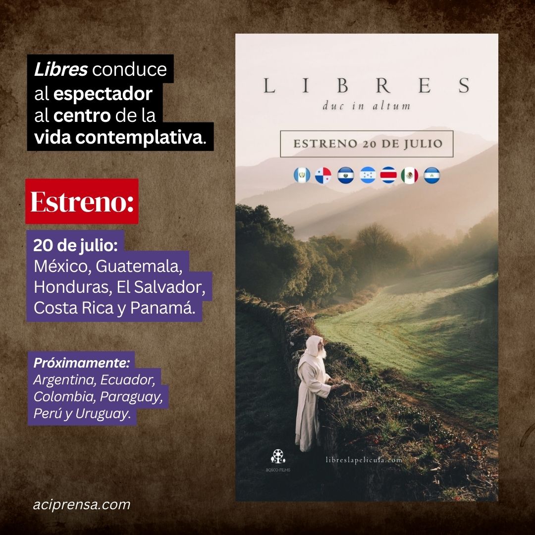 Este jueves 20 de julio se estrena en México y otros países de Latinoamérica la película documental Libres, que arrasa desde hace 14 semanas en España y que muestra cómo es la vida en 12 monasterios de la península ibérica.
👉 go.shr.lc/3XWXc9n