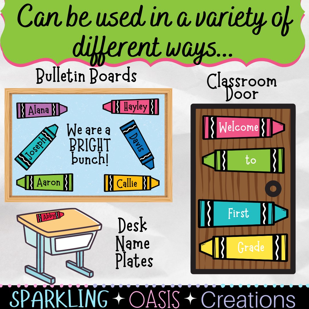 SparklingOC1's tweet photo. Check out these super cute CRAYON Name Plates live in my TPT shop: https://t.co/Nn2q0LYAtj #backtoschool #BacktoSchool2023 #teachertwitter #teachersoftwitter https://t.co/FOmADIbe08