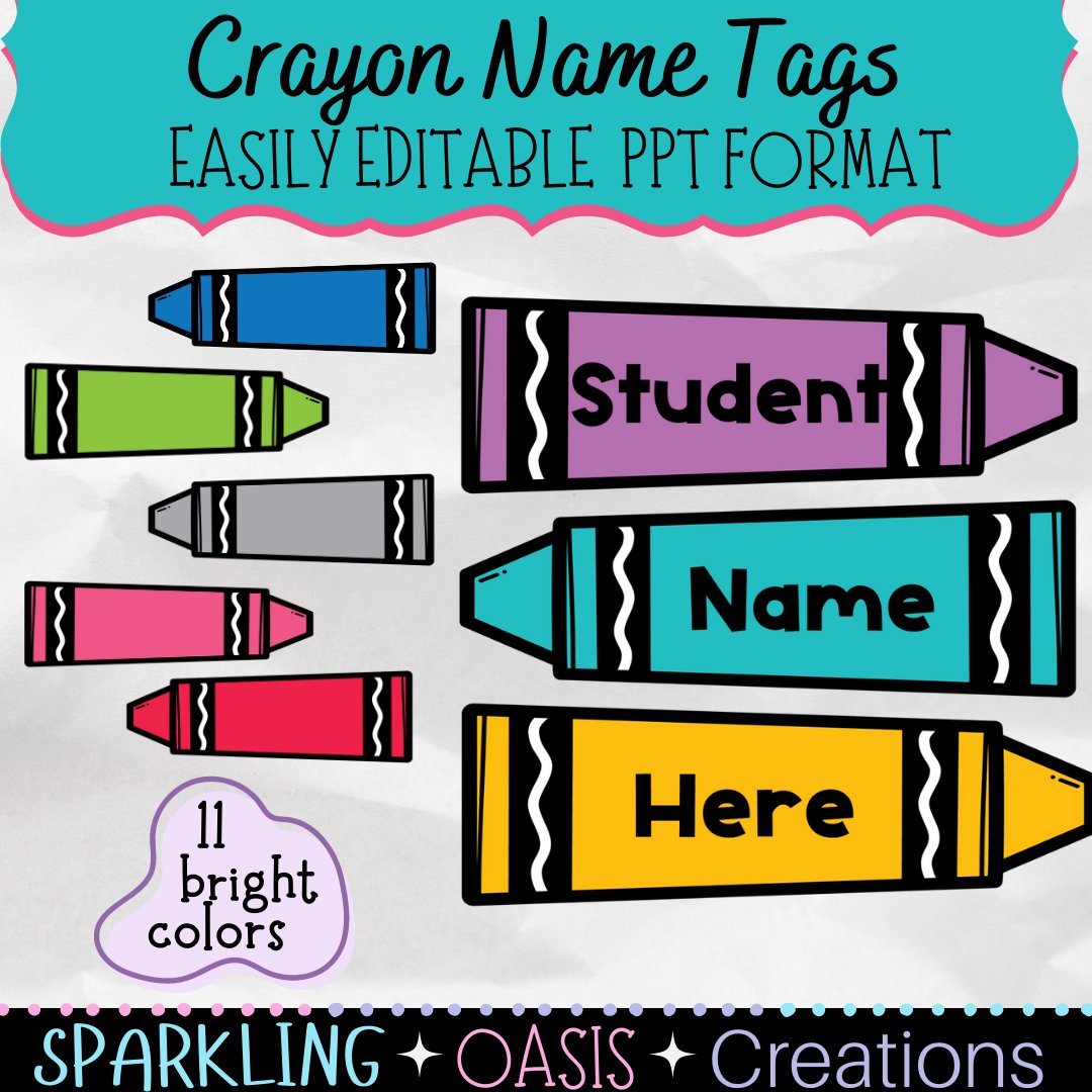 SparklingOC1's tweet photo. Check out these super cute CRAYON Name Plates live in my TPT shop: https://t.co/Nn2q0LYAtj #backtoschool #BacktoSchool2023 #teachertwitter #teachersoftwitter https://t.co/FOmADIbe08