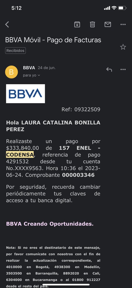 Laurabon5's tweet photo. @EnelClientesCO me esta llegando una factura imposible, no entiendo por que tan alta si el consumo bajó y yo pague la factura a tiempo https://t.co/816AdwbCMh