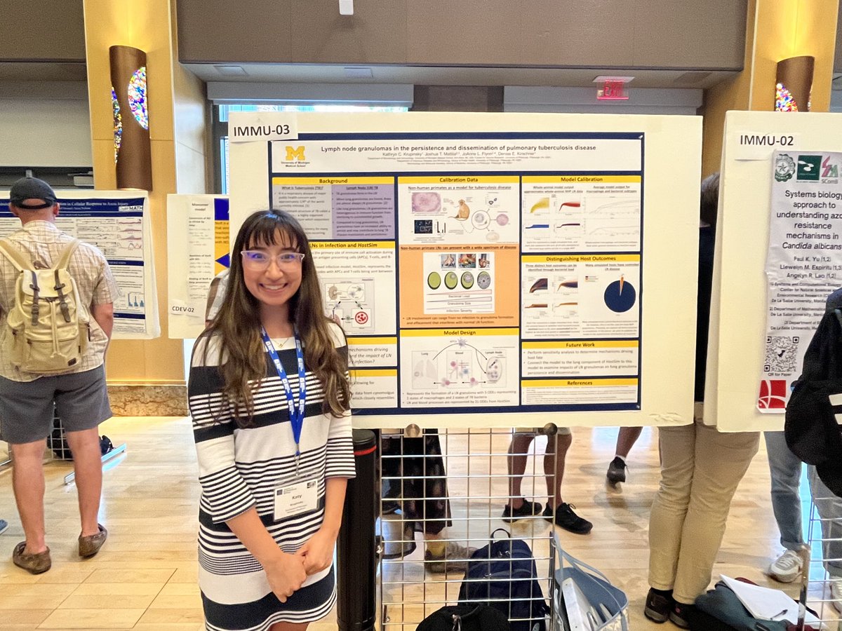KirschnerDenise's tweet photo. #SMB2023 blossoming star graduate student @Katykrupinsky gave a fabulous poster session at the meeting! ⁦@UMMicroImmuno⁩ https://t.co/1aOhaY1FCk
