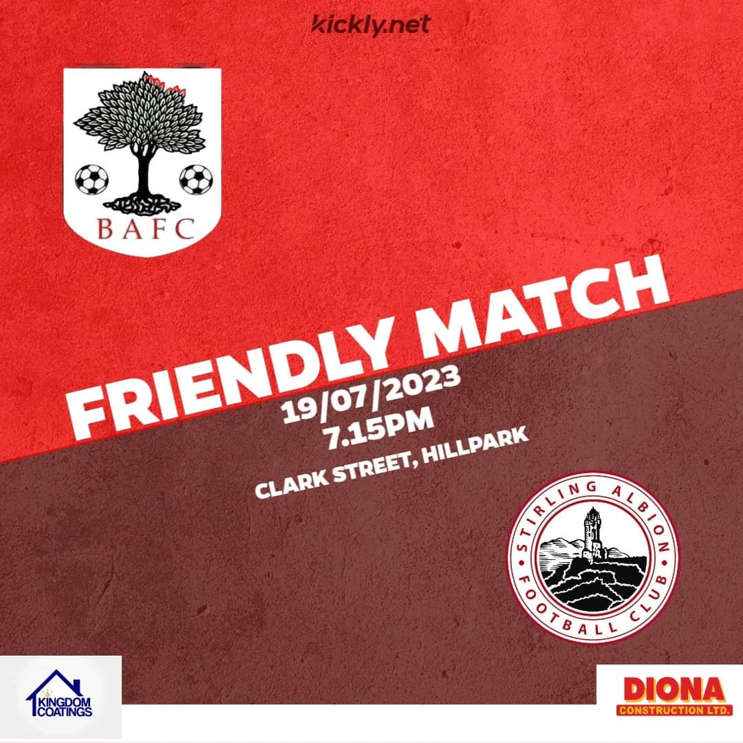 Pre season friendly tomorrow 

Graphics provided by Beechwood Albion