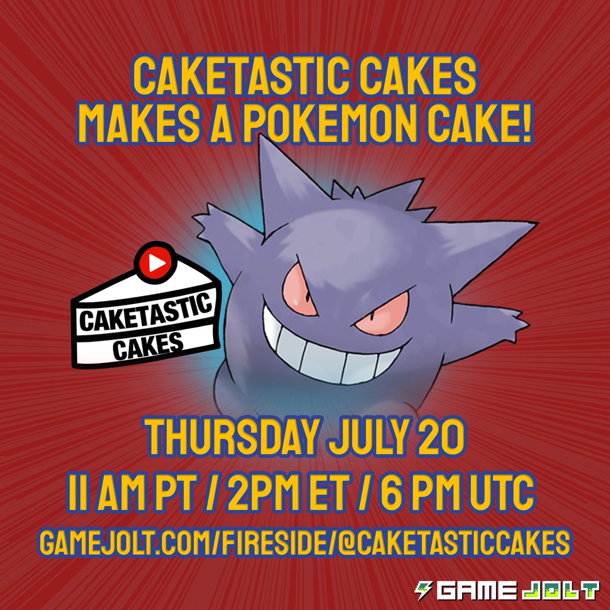 Game Jolt (@gamejolt) on Twitter photo Tomorrow on #GameJolt, <a href="/Caketastic_Cake/">Caketastic Cakes (on YouTube)</a> is making a #Gengar cake! Join her at 11 am PT / 2 pm ET at bit.ly/caketasticcake… Tomorrow on #GameJolt, <a href="/Caketastic_Cake/">Caketastic Cakes (on YouTube)</a> is making a #Gengar cake! Join her at 11 am PT / 2 pm ET at bit.ly/caketasticcake…