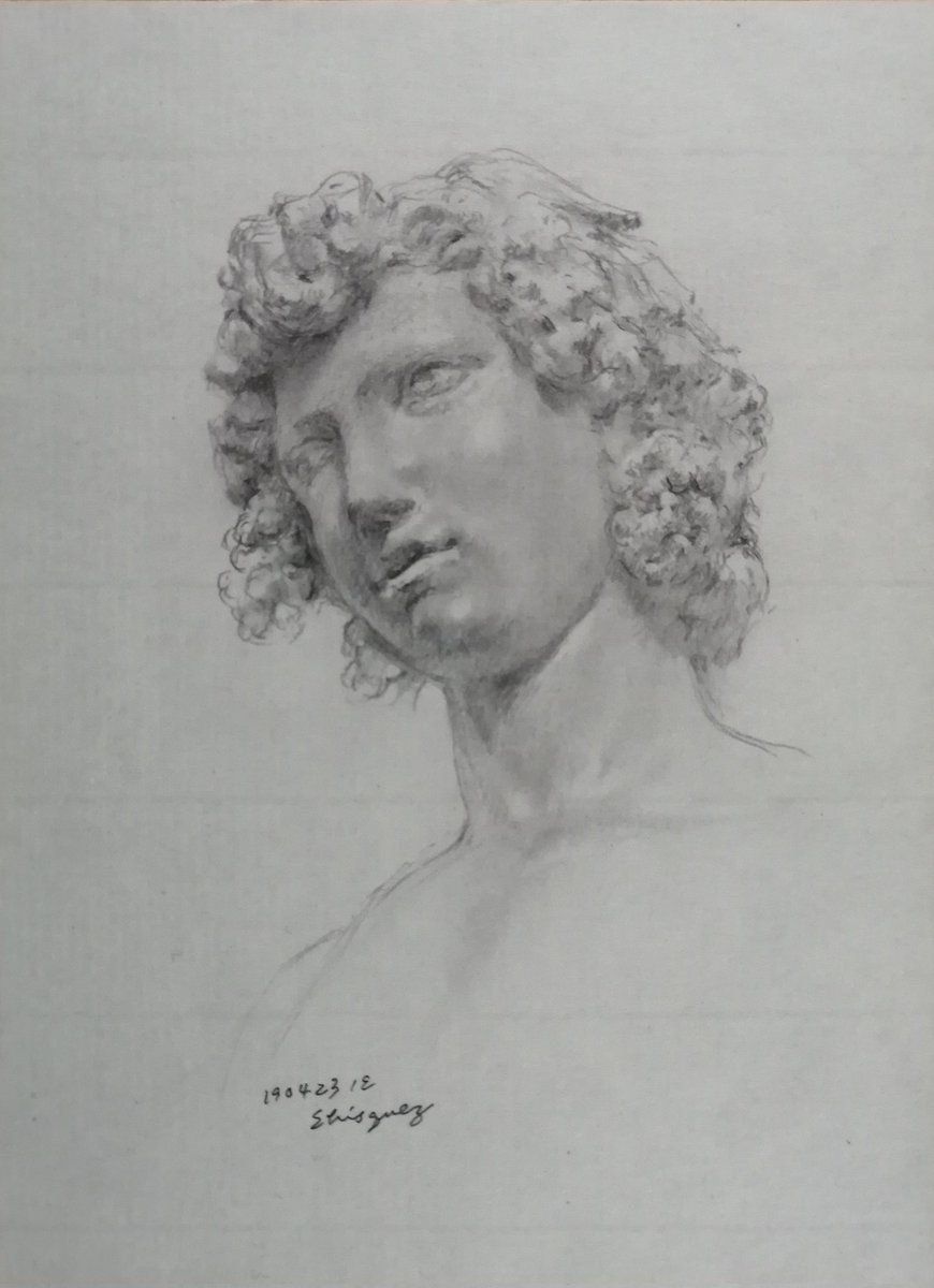 2023 A6クロッキーに鉛筆【ミケランジェロ作「バッカス」の縮小