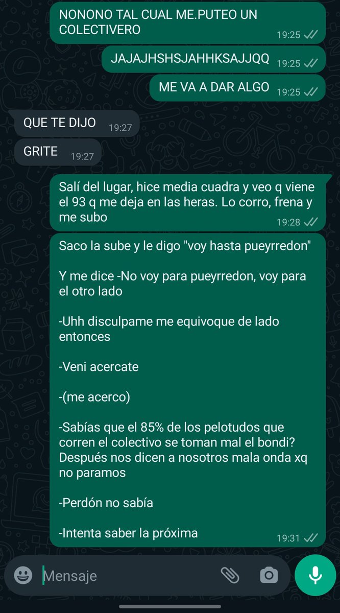thiagoxgiros's tweet photo. Uno que tuvo un día tranqui fue el chófer de bondi que me acaba de tocar https://t.co/lOxer63ac0