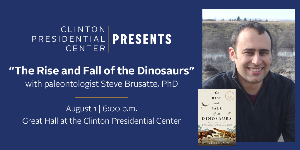 JOIN US August 1 for a fascinating program with paleontologist and author @SteveBrusatte, PhD, who was a consultant for the blockbuster film 