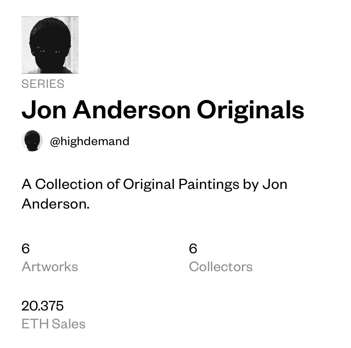 HlGHDEMAND's tweet photo. Around this time last year I was in the same spot I currently am. In a rut, wondering how I’d continue to make this work. Trying to find a way to put out the work that I felt was true to me.

Then, the numbers you see in this image happened, I sold 5 original paintings for more money than I ever thought imaginable.

Shortly before, I hadn’t completed a painting in around 6-9 months. At this current moment, it has been around 4. 

Not because I’ve grown complacent or “left” as you all like to say us artists do in a bear market. But because I, again, am trying to make the work that I feel is true to me.

What happened in the last quarter of 2022 for me was NO FLUKE. And neither will the last quarter of 2023.

If you’re still here, thank you. And if not, I’ll see you when I’m up, they always come back ✊🏼⚫️