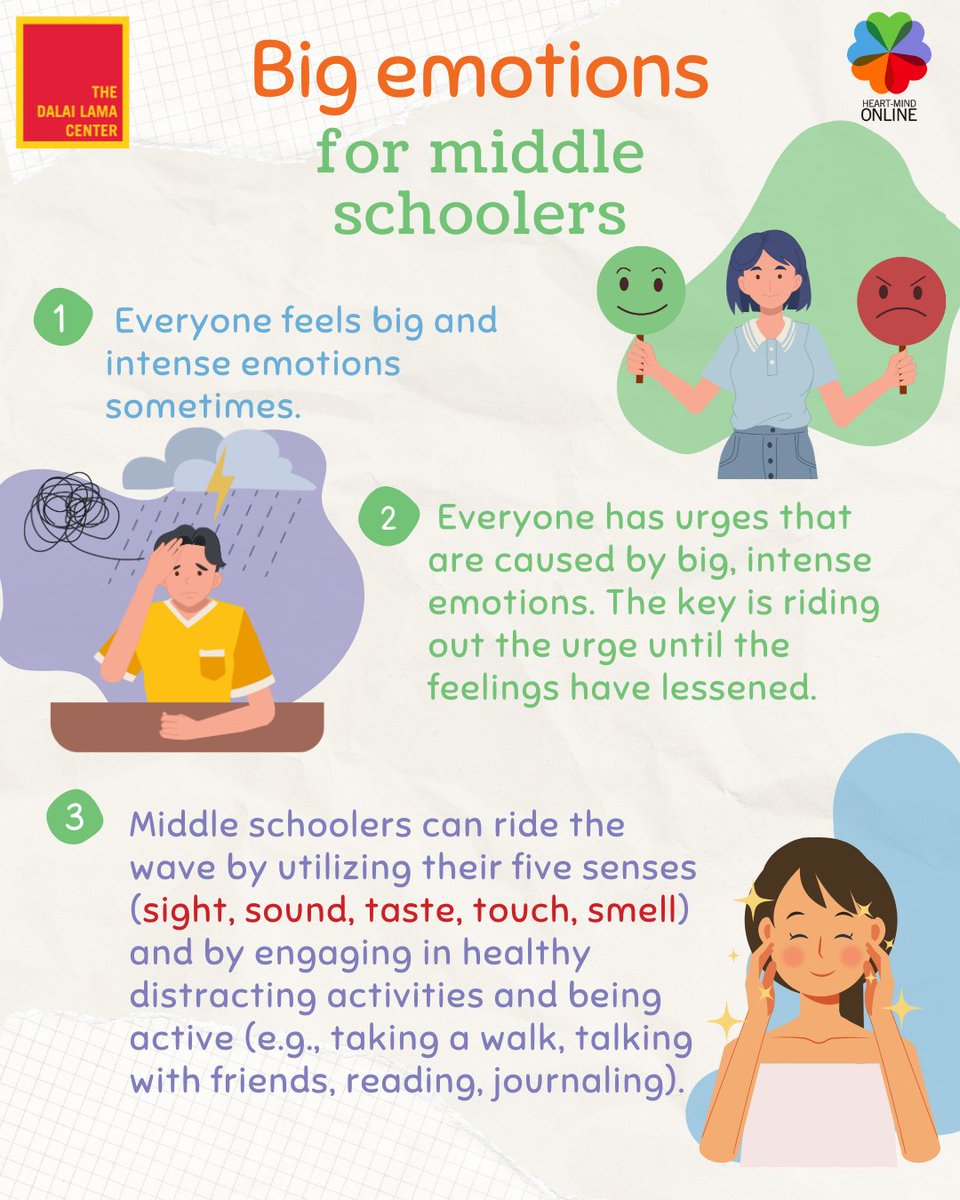 It is not uncommon for middle schoolers to experience their emotions very intensely.   

Take a look at our infographic or check out the Youtube Video by the <a href="/childmindinst/">Child Mind Institute</a> at youtube.com/watch?v=cnODLS… for more