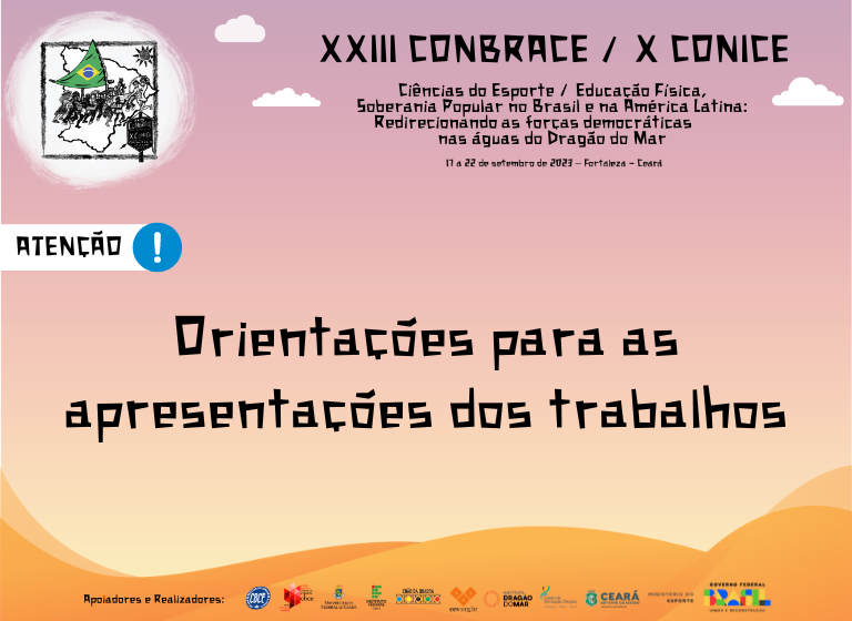 _cbce's tweet image. Prezada/o congressista, a organização do XXIII Conbrace / X Conice divulgou as orientações para apresentações dos trabalhos aprovados. O design do Pôster, e também da Comunicação Oral, é livre, os modelos divulgados são apenas sugestões. + informações em cbce.org.br/noticia/orient… .