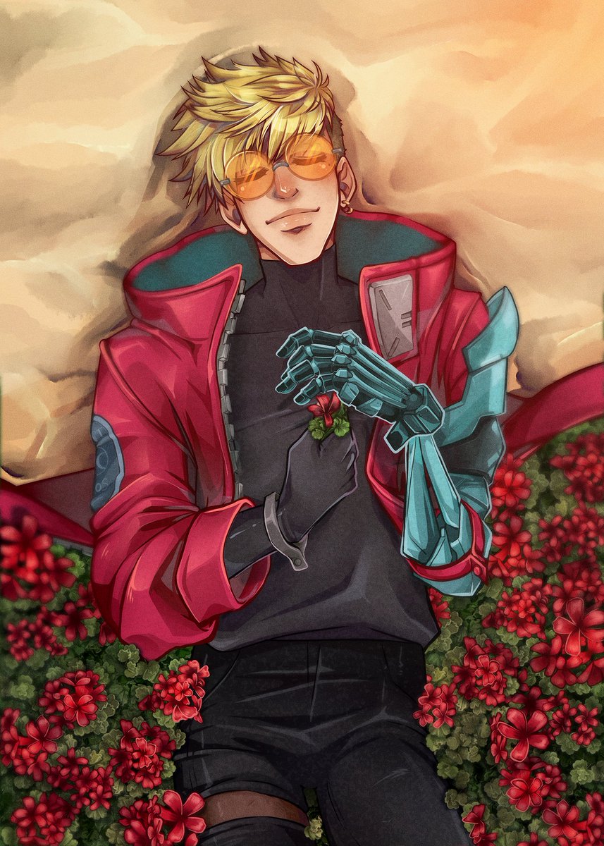I cannot resist a twink with flowers #TRIGUNSTAMPEDE